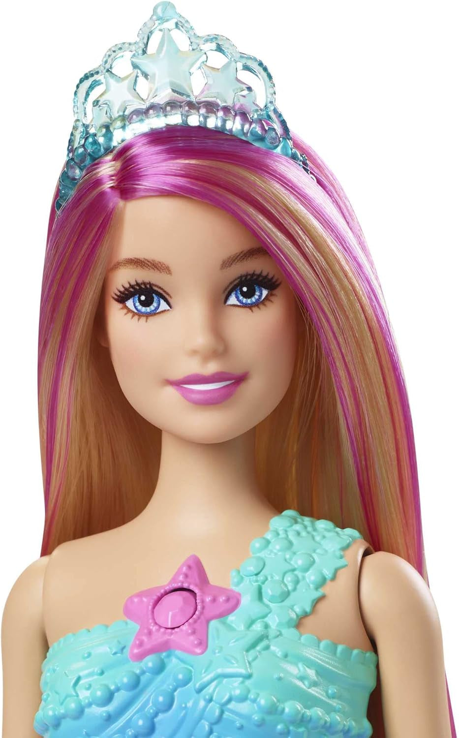 Barbie Dreamtopia Magic Light Meerjungfrau-Puppe mit blonden Haaren, Barbie-Puppe mit Meerjungfrauenschwanz, geeignet als Geschenk für Kinder ab 3 Jahren, HDJ36