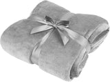 Teesa Fleecedecke 200 x 220 cm grau TSA8902-1 Betten und Decken Teesa Grau 200 x 220