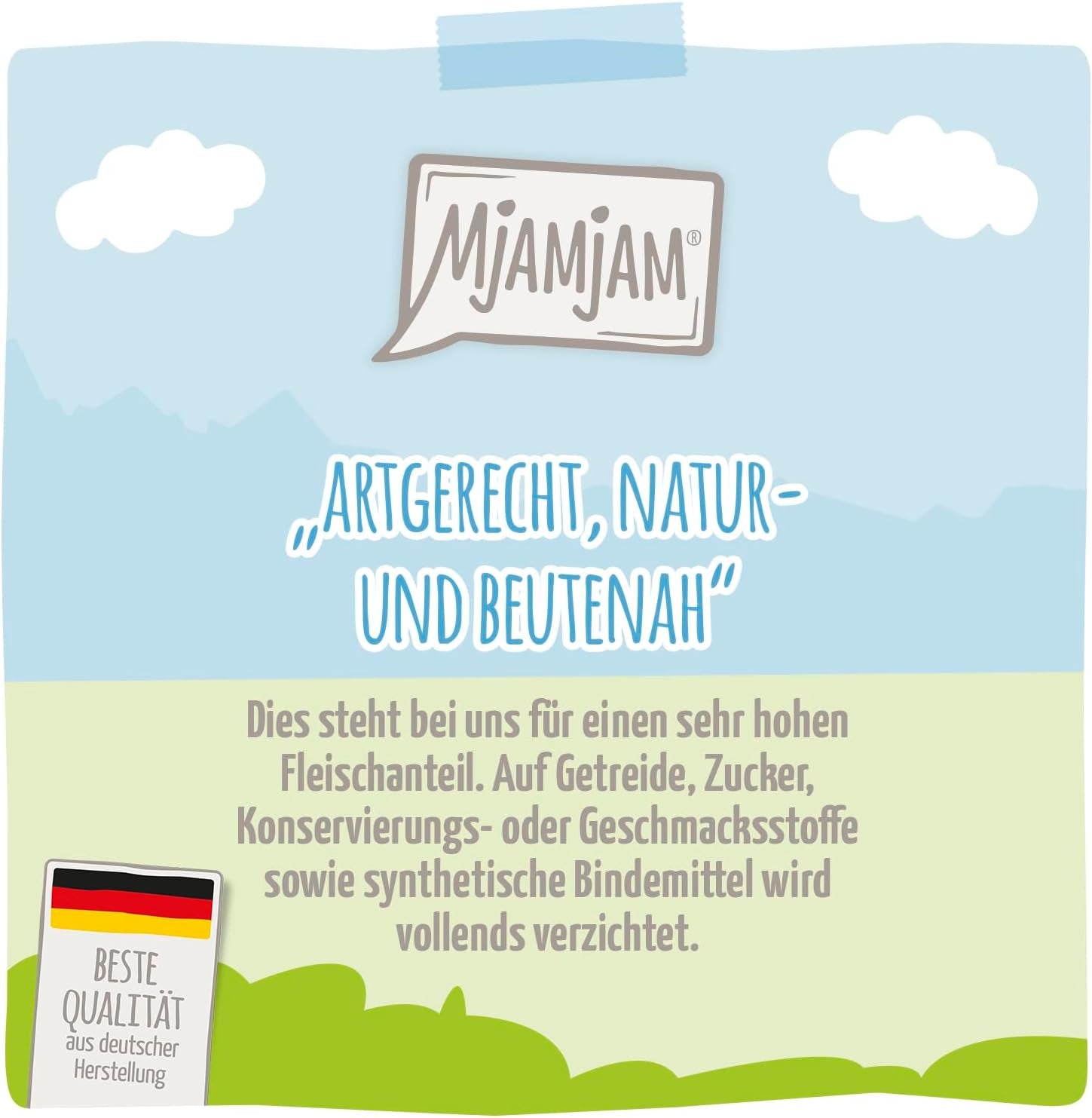 MjAMjAM – Premium Nassfutter für Katzen – Zarte Ente und Geflügel mit köstlichen Karotten, 1 Packung (1 x 400 g), getreidefrei mit extra Fleisch