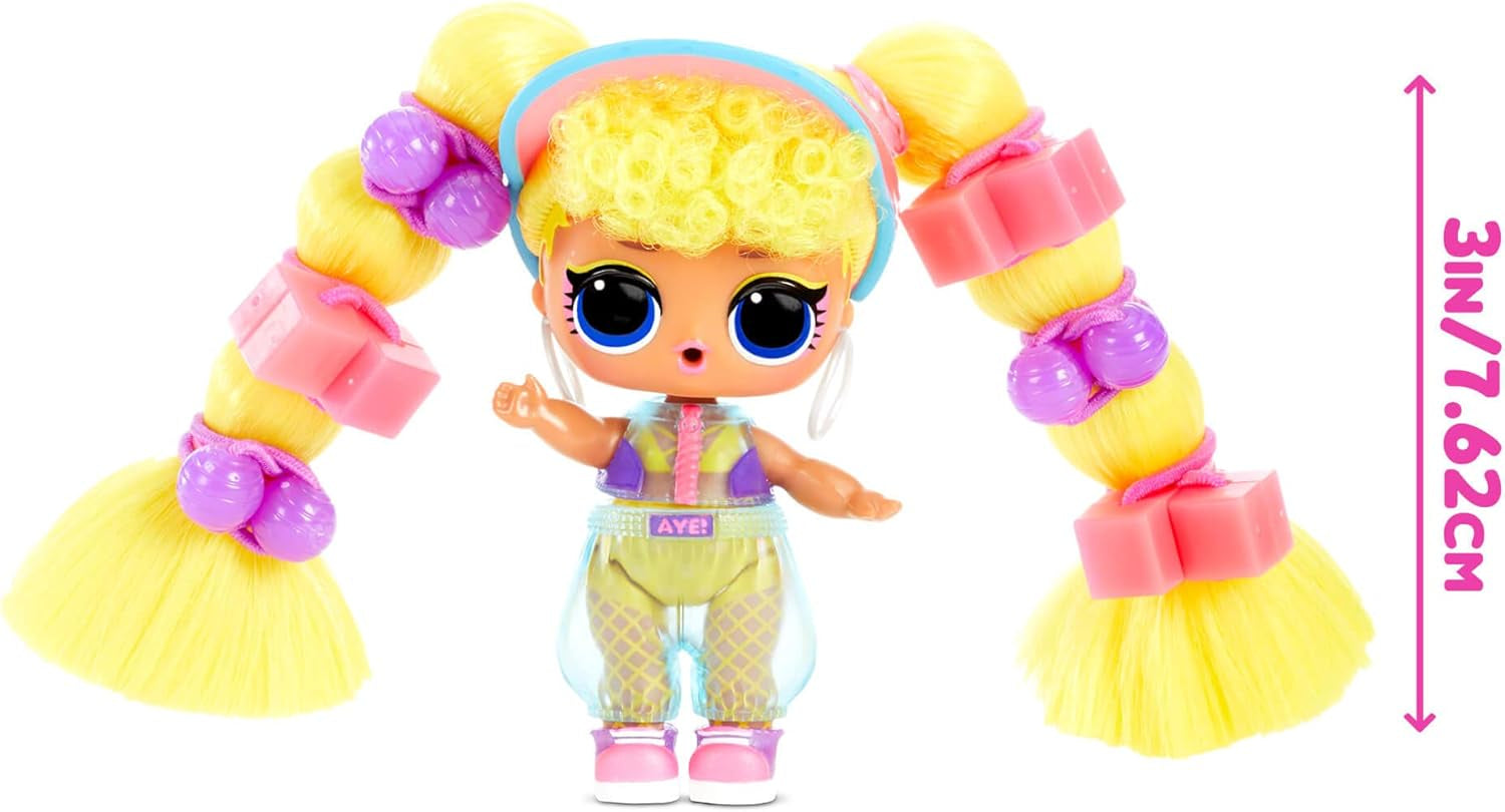 L.O.L. Überraschung! 566977E7C Remix-Haar-Flip-Puppen – Sammlerstück – 15 Überraschungen – mit Haarkappe, Zubehör und Musik Naty Shop Dolls