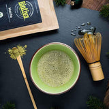 Bio-Matcha-Tee 100g – Original Matcha-Pulver – Tee-Latte-Smoothies – Bio-Matcha in höchster Qualität aus Japan – abgefüllt und kontrolliert in Deutschland – Biotiva