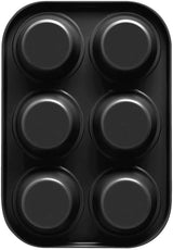 , Form 6 Muffins 18,5x27cm, schwarz Formen und Bleche zum Backen Naty Shop