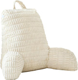 Lesekissen für Bett und Sofa, Lesekissen mit Handgelenkauflage, Armlehnen und Rückenstütze, Bettrückenkissen zum Ausruhen, Entspannen, Lesen, Arbeiten am Laptop, Fernsehen (Dunkelgrau)