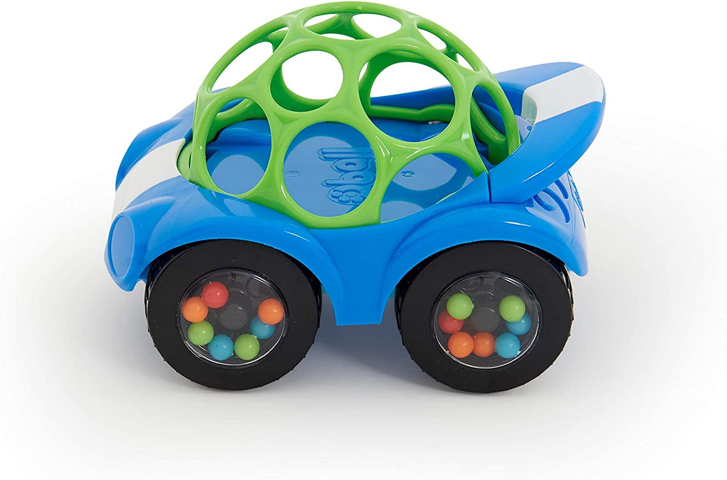 Bright Starts Oball Rassel, Spielzeugauto, Motorikspielzeug für Babys und Kleinkinder ab 3 Monaten, 1 Stück, zufällige Farbe, Blau oder Rot, Babyspielzeug Naty Shop