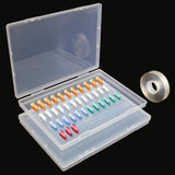 2 Stück 30 cm doppelseitiges Klebeband, Aufbewahrungsbox für künstliche Nägel, transparente rechteckige Box, Kunststoffverpackungsboxen, Nagelspitzenbehälter, künstliche Nägel, 21,8 x 15,5 cm