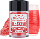 Kicofood, essbarer Glitzer, 5 Gramm, verschiedene Farben Glitter Naty Shop Red