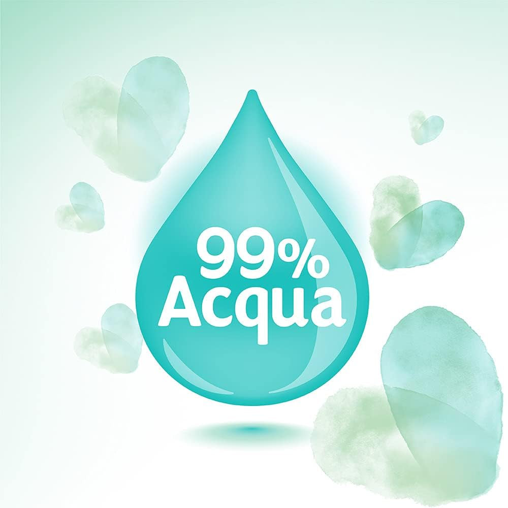Pampers Acqua Pura Baby-Feuchttücher, 468 Stück (3er-Pack) – 99 % Wasser, 100 % Baumwolle, 0 % Kunststoff, Alkohol und Parabene – ideale Reinigungstücher für empfindliche Haut, feucht, ohne zusätzliche Inhaltsstoffe