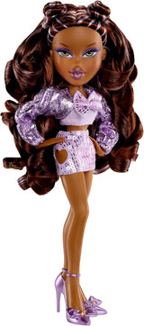 BRATZ Pop Starz Sasha – Modepuppe mit Sammel-Schlüsselanhänger, Outfit und Musikzubehör