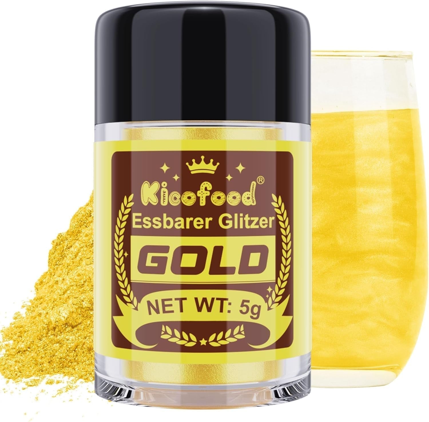 Kicofood, essbarer Glitzer, 5 Gramm, verschiedene Farben Glitzer Naty Shop Audiou