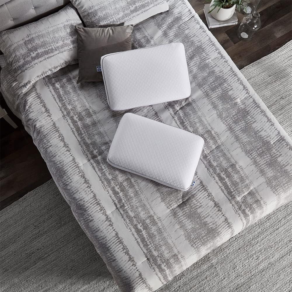 Sealy Essentials Memory Foam-Kissen Standard Weiß 2-teilig Naty Shop Standard-Kissen