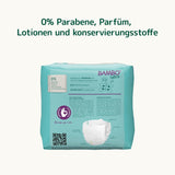 Bambo Nature Windeln für Babys, Größe 0 (1-3 kg), 144 Stück, Monatsbox | Premium-Windeln mit verbessertem Auslaufschutz | Ultimativer Komfort und Freiheit für Neugeborene | Dermatologisch getestete Windeln