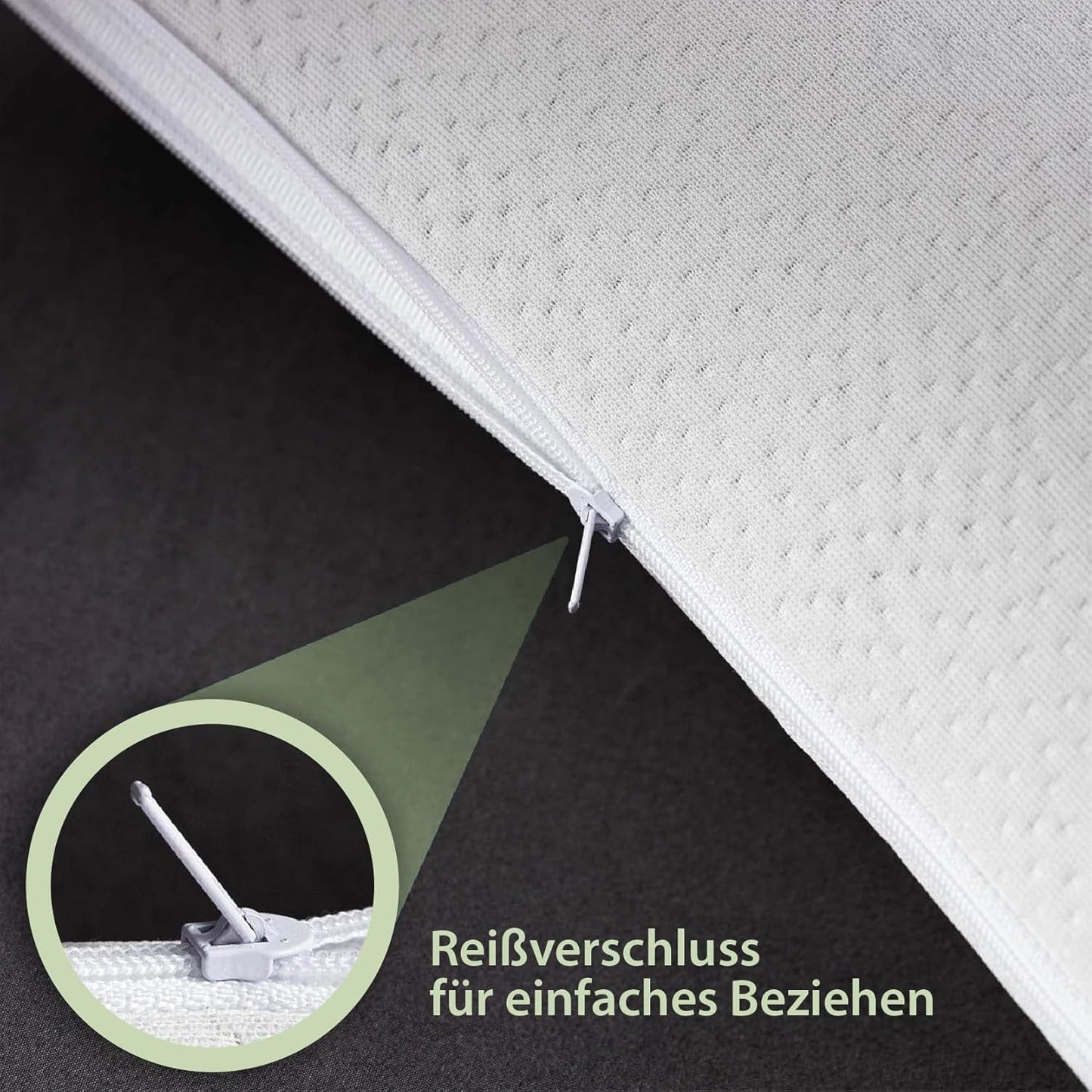 Maxxgoods Orthopädisches Nackenstützkissen aus Visco-Gelschaum mit Aloe-Vera-Schutzbezug und Innenbezug aus 100 % Baumwolle – Kissen für Bauch-, Rücken- und Seitenschläfer (42 cm x 70 cm x 12 cm). Orthopädische Nackenkissen von Naty Shop