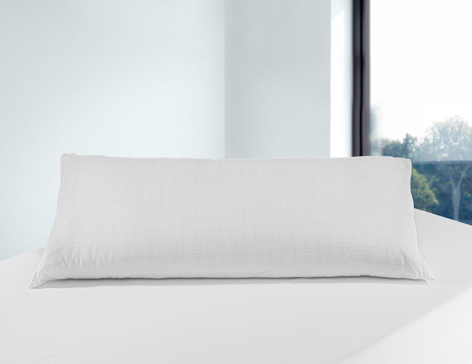 Savel, Anti-Stress-Kissen mit doppeltem Bezug, mittlere Festigkeit, 105 x 40 cm. Naty Shop Standardkissen Weiß 40 x 105 cm