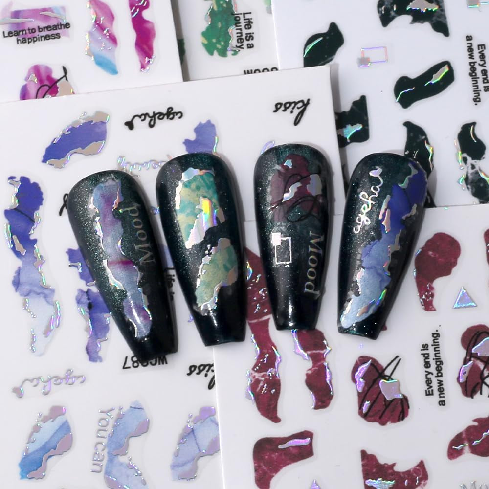 6 Farben Marmor Nagelaufkleber Bronzer Silber Selbstklebende Aufkleber Bloom Marmor Nagelaufkleber 3D Marmor Nagelaufkleber Design Zubehör Nagelkunst Aufkleber Nagelaufkleber Set Nagelfolie