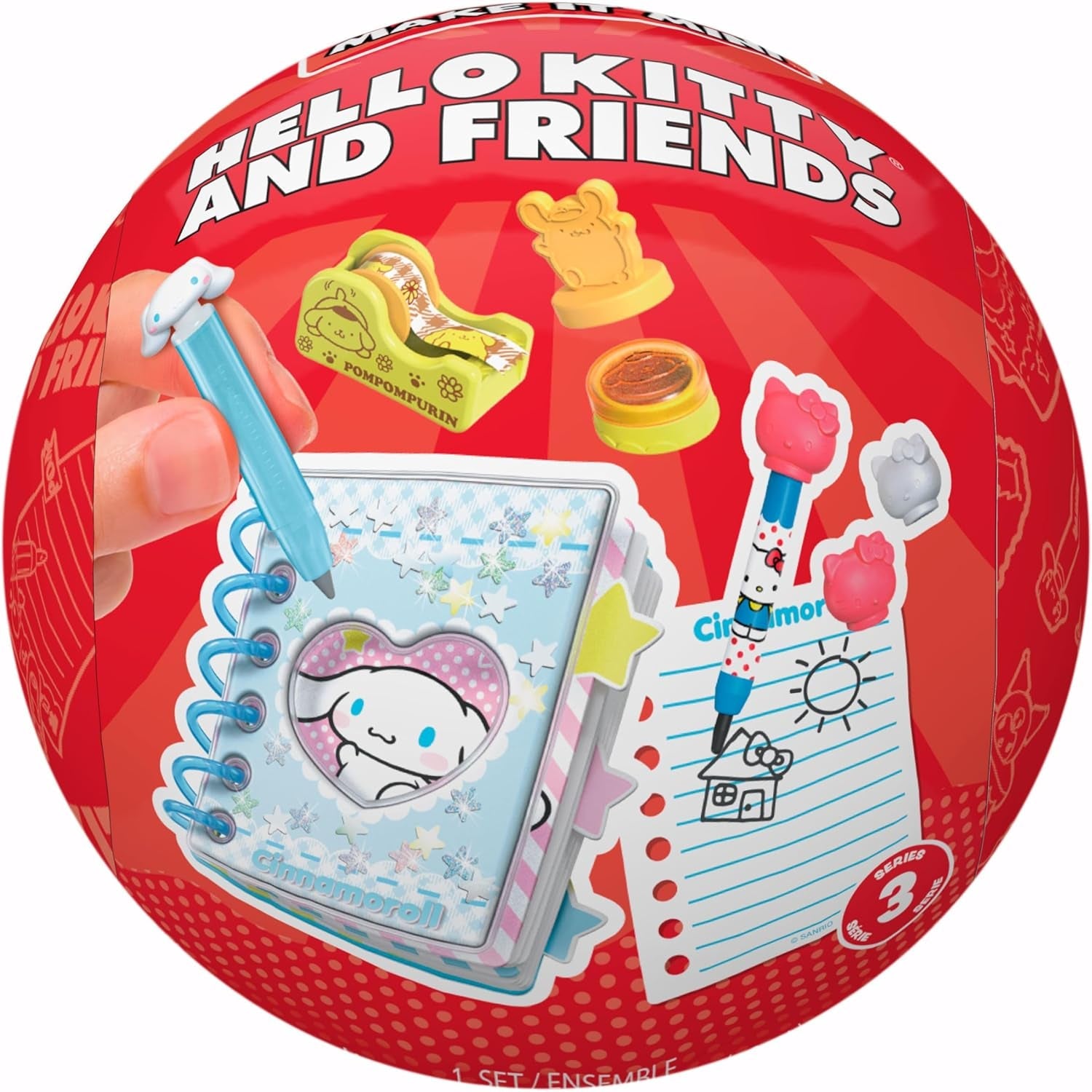 Miniverse MGA Make It Mini Hello Kitty and Friends Serie 3 – Mini-Sammlerstücke, Sanrio, Retro-Repliken, Schreibwaren, Kunsthandwerk, Heimwerken, für Sammler und Kinder ab 8 Jahren
