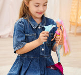 Simba Steffi Love Mermaizing Meerjungfrau-Puppe mit Regenbogen-Lichtfunktion, extra langem Haar, Delfinfigur und Haarspangen, 39 cm Höhe, Try-Me-Funktion, ab 3 Jahren