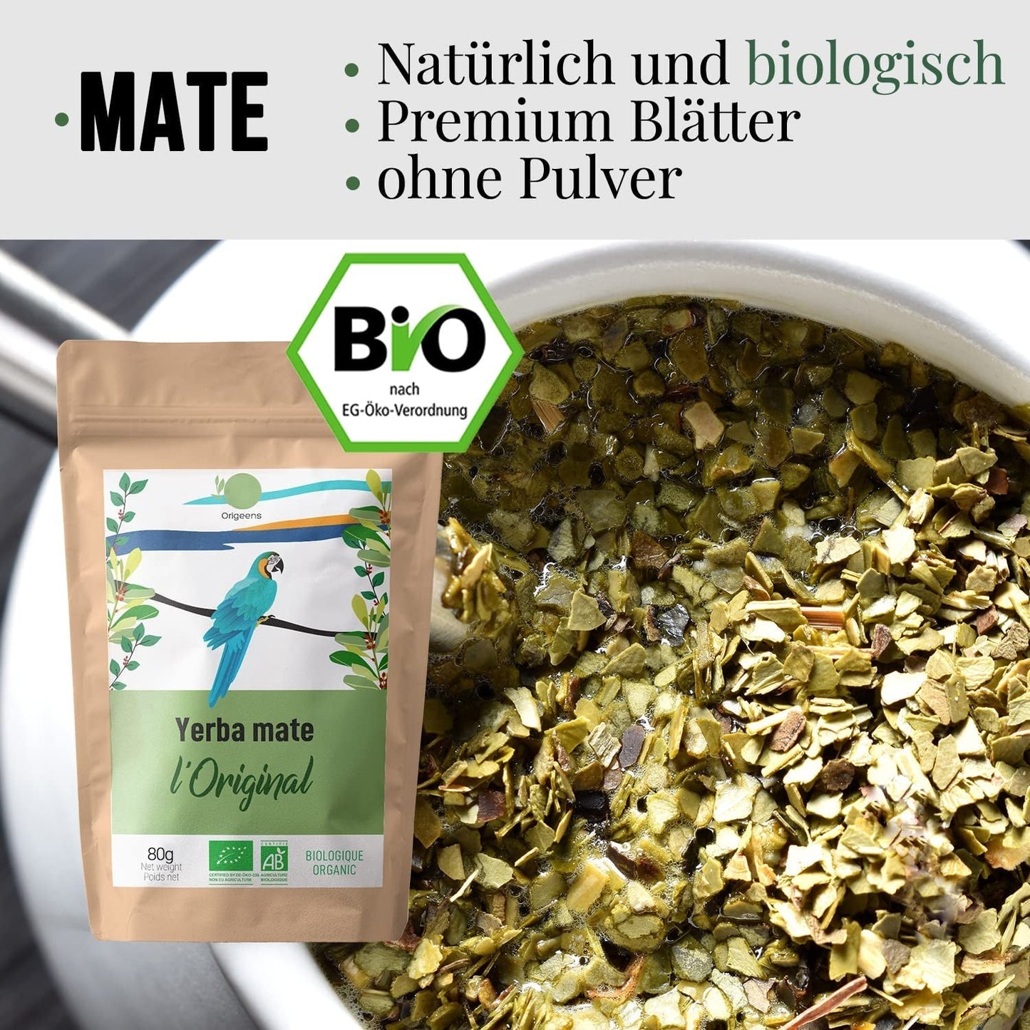 ORIGEENS MATE-TEE-SET Mit portugiesischer Mate-Tasse, Bombilla und BIO-Yerba-Mate-Tee – Originelles Geschenkset