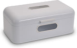 ECHTWERK Retro-Brotkasten aus Metall mit Sichtfenster und Deckel, Set mit 3 eleganten Aufbewahrungsboxen, 1,4 l Fassungsvermögen, rote Lebensmittelaufbewahrungsboxen Naty Shop Weiß Groß Einzeln