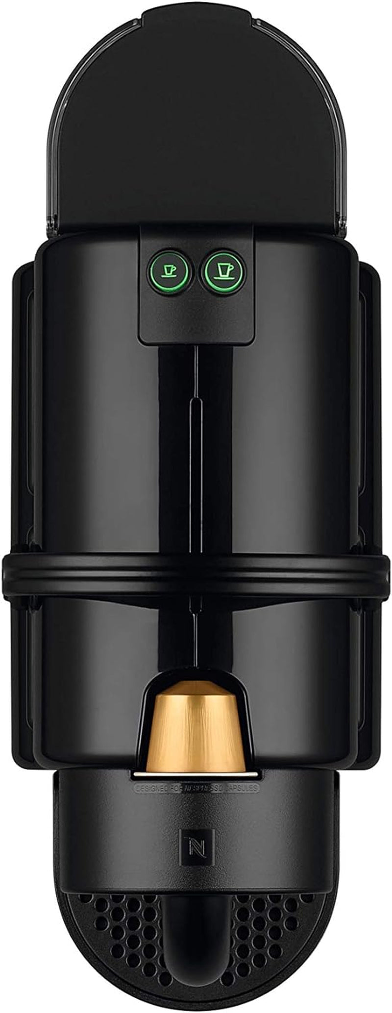 Nespresso Kapsel-Espressomaschine De'Longhi EN 80.B Inissia, Hochdruckpumpe und Energiesparfunktion, automatische Abschaltung nach 9 Minuten, Tassenvolumen für Espresso und Lungo, 0,7 l Wassertank, schwarz