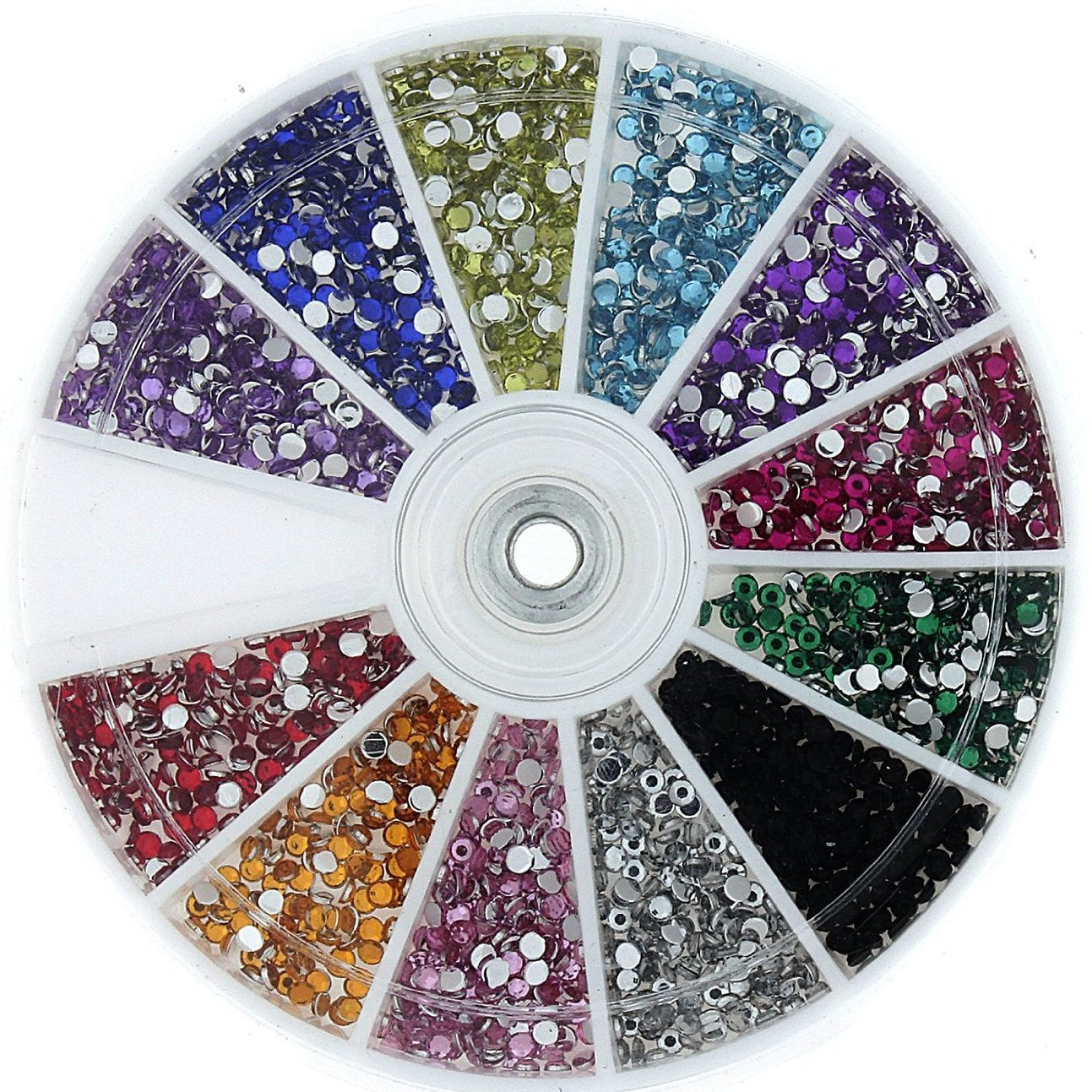 Nagel-Strasssteine-Set mit 1200 hochwertigen Edelsteinen – Raddekorations-Strasssteine