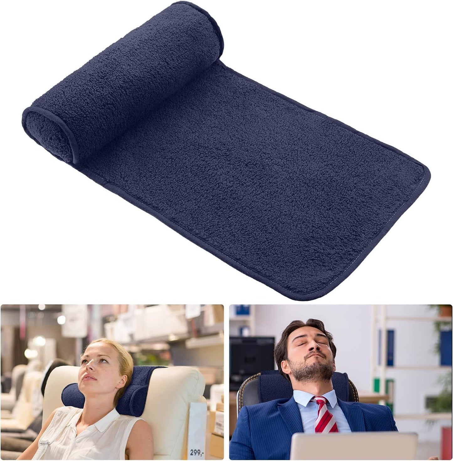 Chaiselongue-Nackenkissen, Kopfkissen, Plüsch, verstellbares Kissen, Nackenrolle, rutschfestes Fleece, Sofa-Nackenkopfstützkissen für Reisen, Zuhause, Chaiselongue, Sofa, Sessel (schwarz)