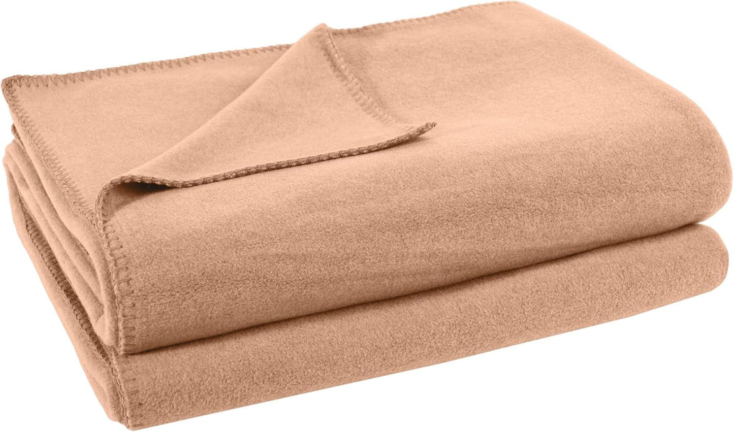 Zoeppritz Decke in der Farbe: Rot, aus 65 % Polyester, 35 % Viskose, Größe: 160 x 200 cm, 103291-235-160 x 200 Zoeppritz Betten und Decken seit 1828 040 Sand 110 x 150 cm