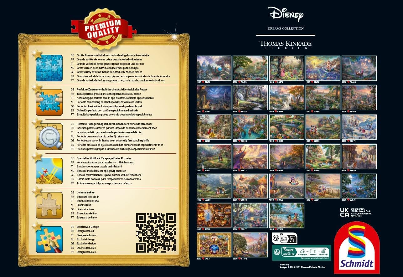 Schmidt Spiele 57397 Thomas Kinkade, Disney, Mickey und Minnie in Mexiko, Puzzle 6000 Teile Puzzle Naty Shop