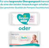 Pampers Sensitive Baby-Feuchttücher, 15er-Pack mit 80 Tüchern, 1200 Baby-Feuchttücher, 2-in-1, sanfte Reinigung und Hautschutz