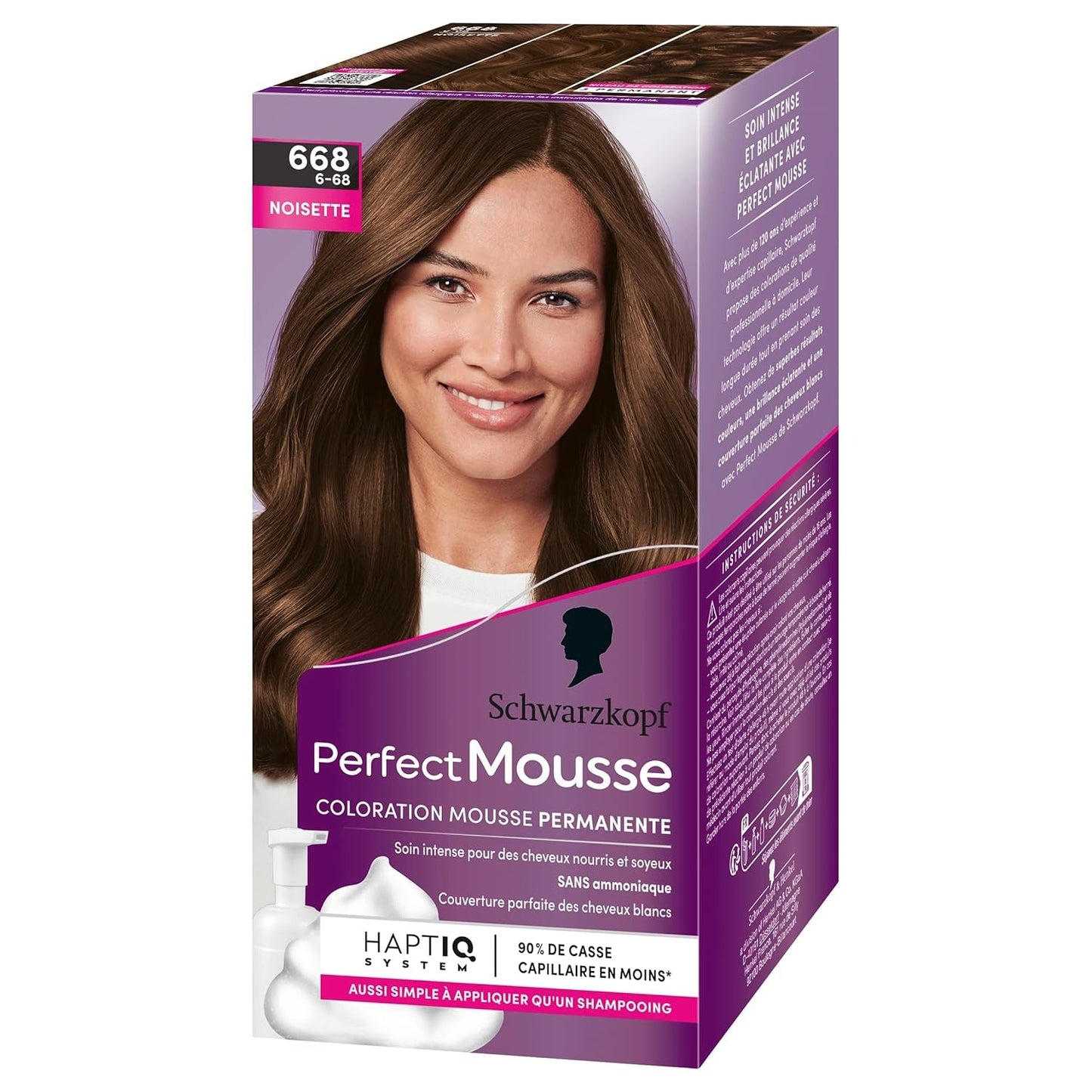 Perfect Mousse Permanent Coloring Mousse, 668 Haselnuss Haarfärbemittel Naty Shop Standardtitel