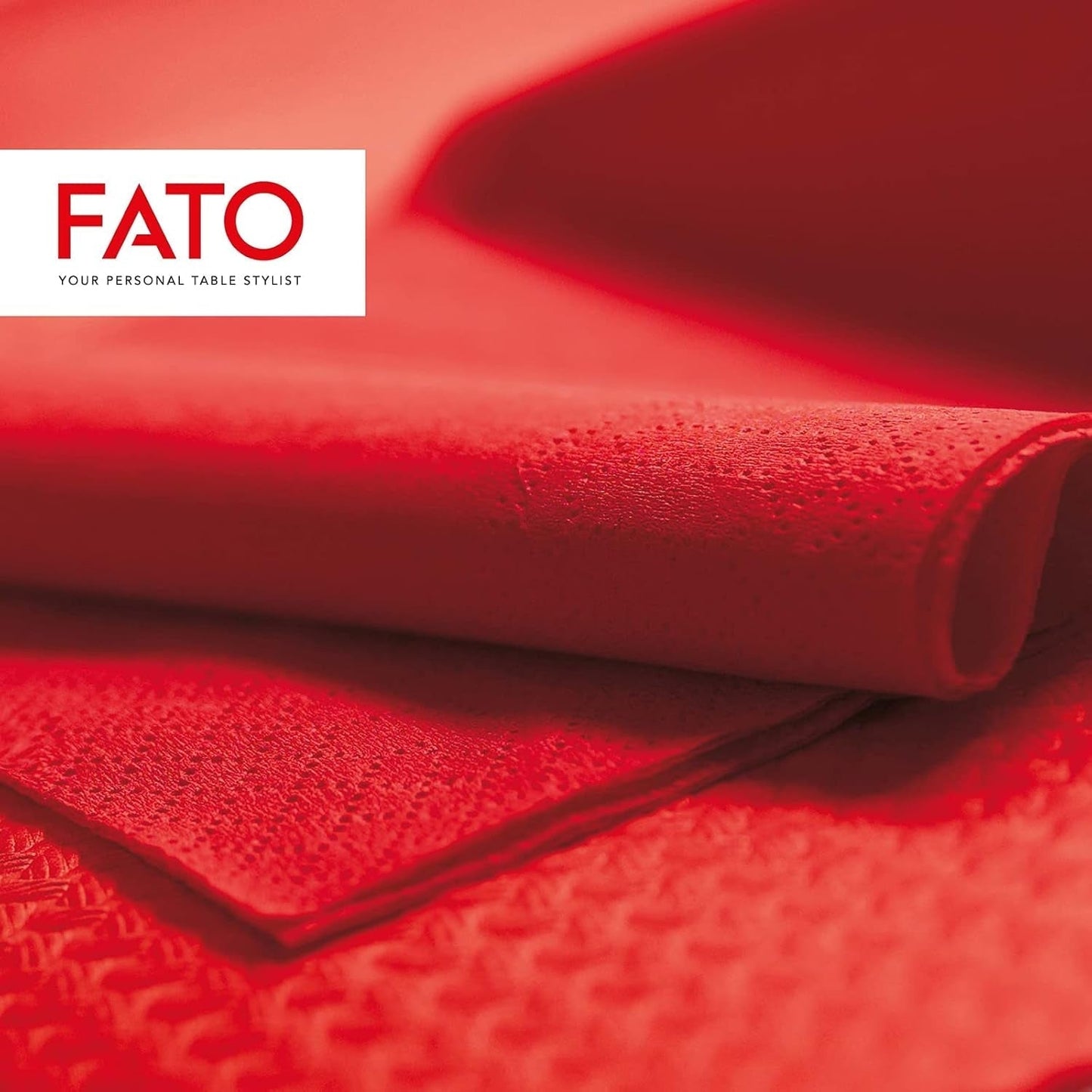 - Einweg-Papierservietten, ideal für zwanglose Mittagessen und Buffets, 50er-Pack Servietten, Größe 33 x 33, 4-fach gefaltet, 2-lagig, rot, 100 % reines Zellulosepapier, FSC-zertifiziert