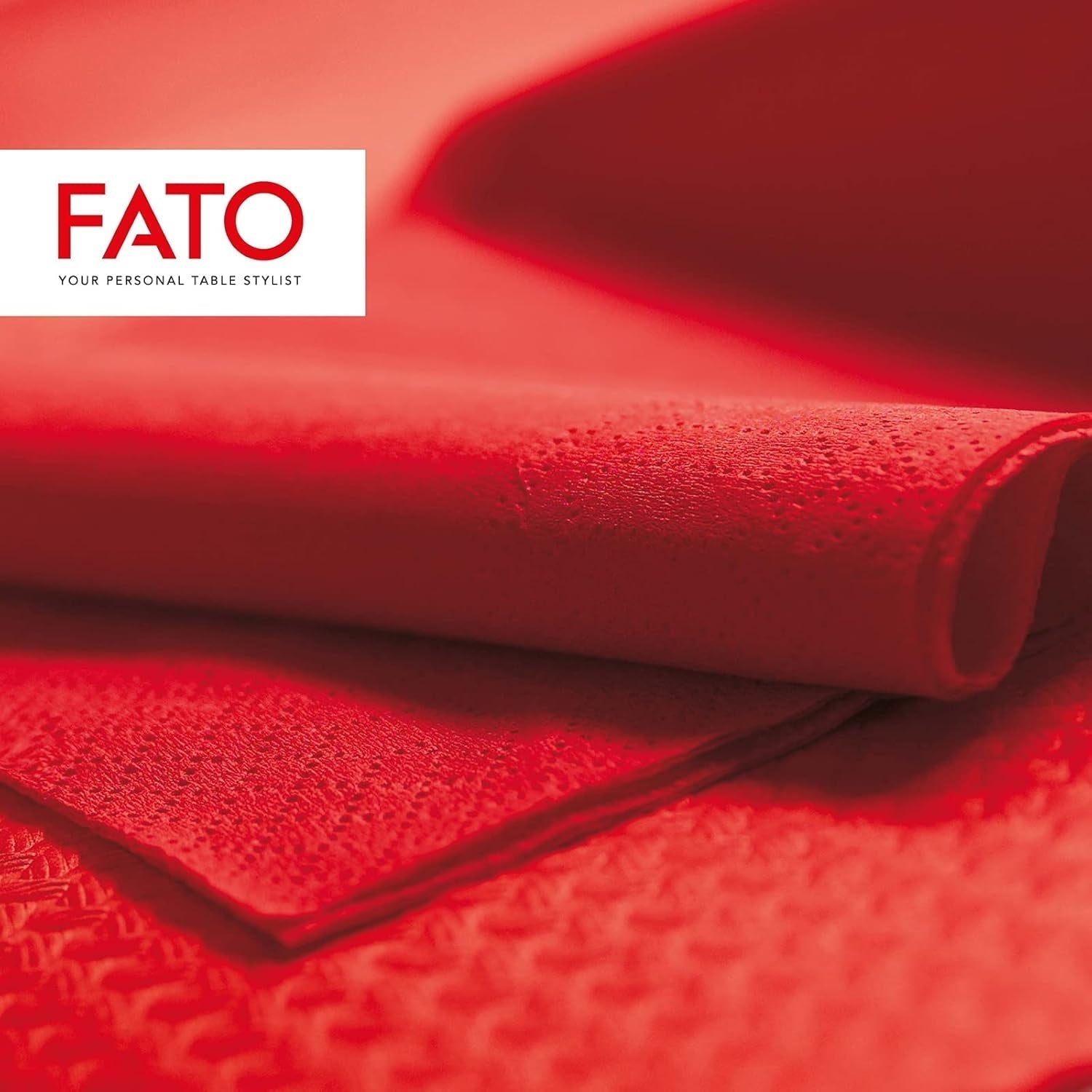 - Einweg-Papierservietten, ideal für zwanglose Mittagessen und Buffets, 50er-Pack Servietten, Größe 33 x 33, 4-fach gefaltet, 2-lagig, rot, 100 % reines Zellulosepapier, FSC-zertifiziert