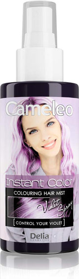 Cameleo - Spray & Go - Haarfärbespray - Lila - für blondes, platinblondes und graues Haar - einfach aufsprühen und loslegen - semipermanent - sofortiges Ergebnis - Karnevalshaarfärbespray - 150 ml Naty Shop Haarfärbemittel Lila Spray 150 ml (1 Packung)