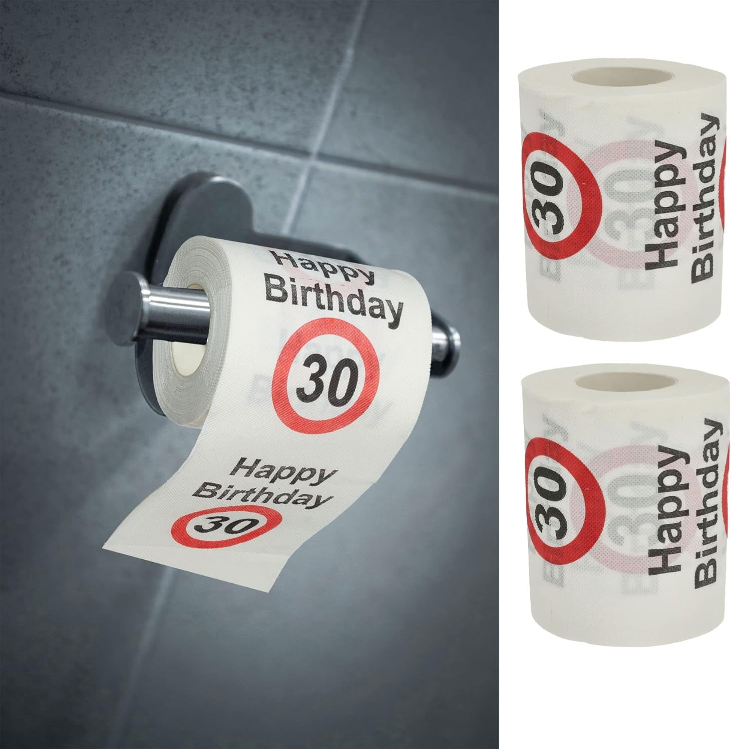 4er Set Toilettenpapiere „Alles Gute zum 40. Geburtstag“ │40. Geburtstag 24 Meter 2-Stoffe 180Gr/Qm │ Toilettenpapier Motiv Toilettenpapier (4 X Toilettenpapier 40)