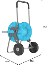 CELLFAST Gartenschlauchwagen, 2-Rad-Schlauchaufroller, korrosionsbeständiger Gartenschlauchaufroller, verhindert Schlauchbiegung, 1/2 Zoll, 45 m, Aluplus