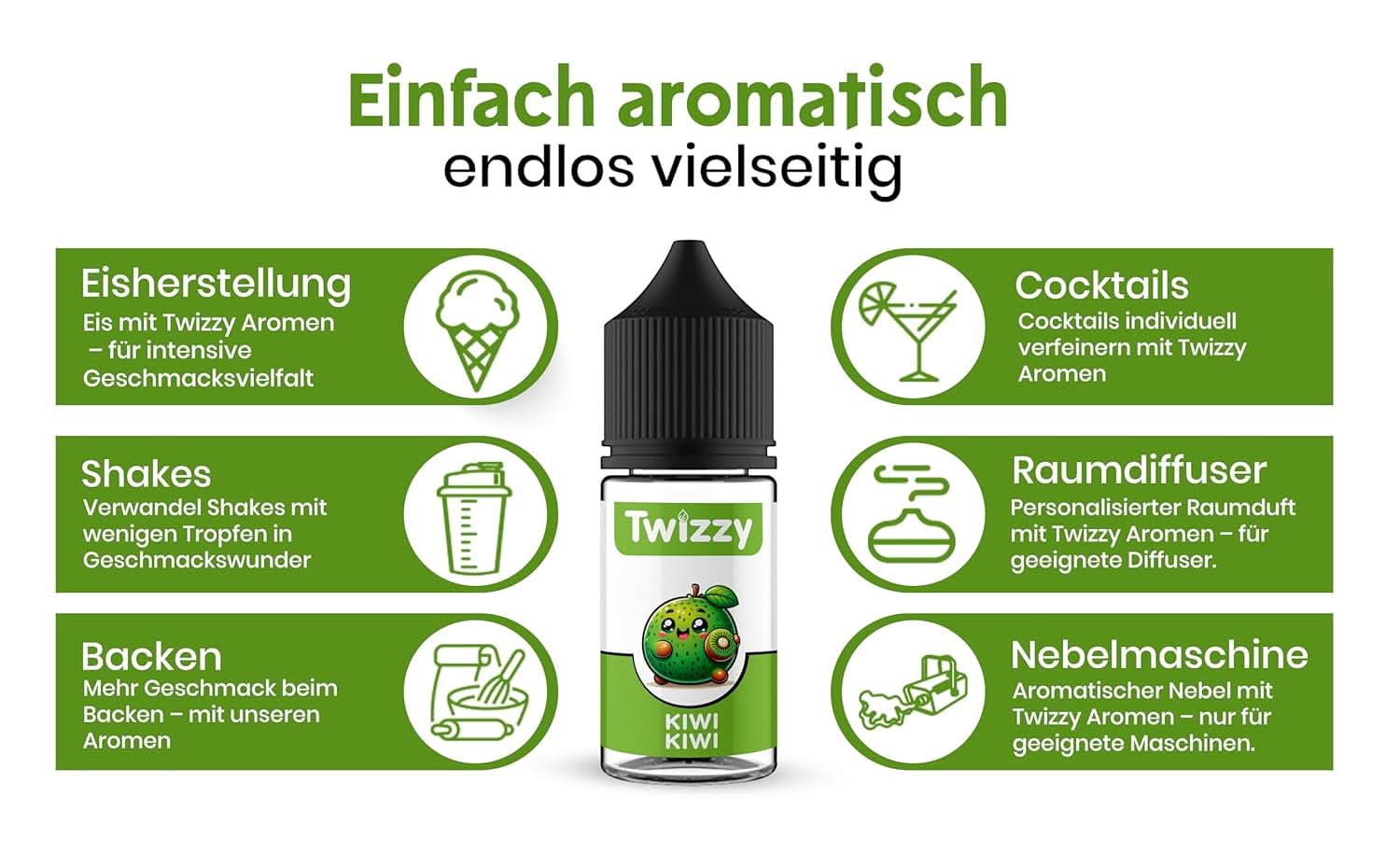 Twizzy Konzentriertes Kiwi-Aroma, 30 ml Aromen Naty Shop