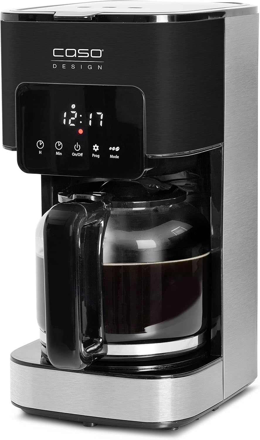 CASO Coffee Taste and Style Espressomaschine mit Permanentfilter, 1,5 l, optimale Brühtemperatur 92-96 °C, Anti-Tropf-System, optimierter Brühkopf, Edelstahl, 12 Tassen