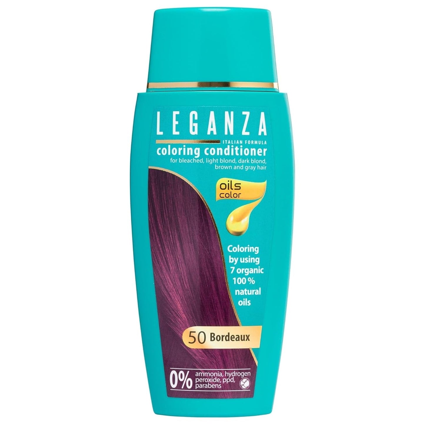 Leganza Natural Balm Haarfärbemittel Farbe 71 Café Latte | Haarfärbemittel ohne Ammoniak | Angereichert mit 7 natürlichen Ölen | 150 ml Naty Shop 50 Bordeaux Haarfärbemittel