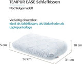 TEMPUR EASE Memory Foam-Schlafkissen, ergonomisches Nackenstützkissen für jede Schlafposition, fester Halt, 50 x 31 x 10/5 cm, weiß Naty Shop Standardkissen
