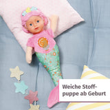 BABY born Meerjungfrau für Babys, waschbare Kuschelpuppe, Meerjungfrauenpuppe mit weichem Vinylkopf, 33 cm hoch, 832288 Zapf Creation