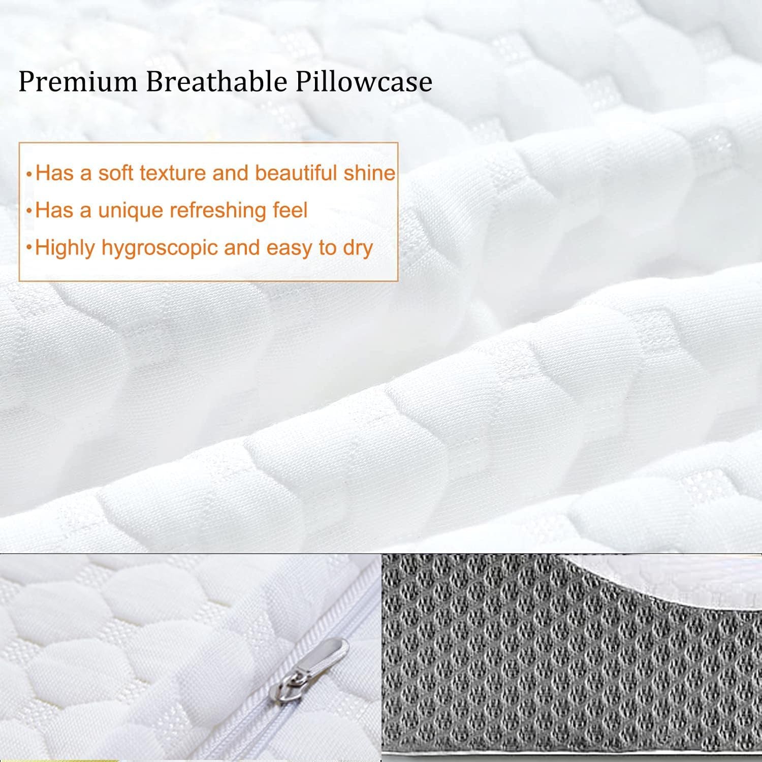 Ecosafeter Memory Foam Kissen Nackenstützkissen Ergonomisches Nackenkissen für verschiedene Schlafpositionen mit abnehmbarem Bezug Zervikale orthopädische Kissen Naty Shop