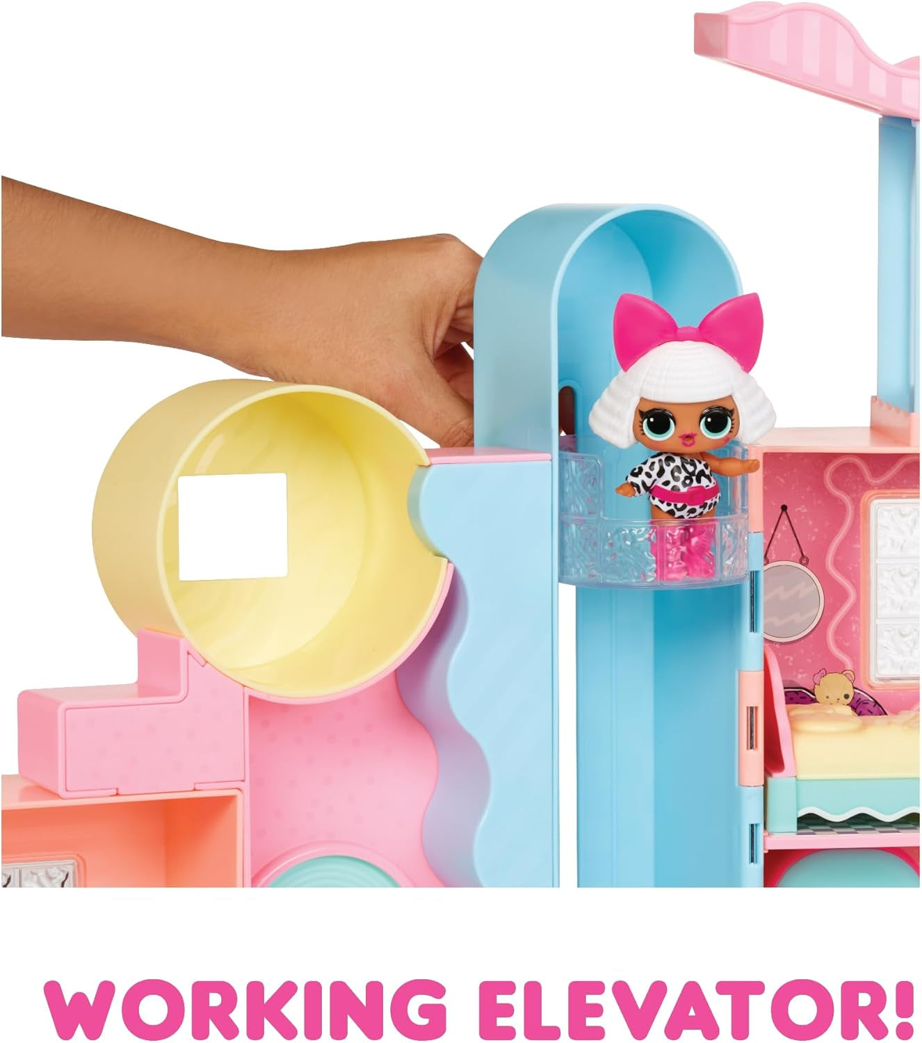 LOL Überraschung! Magisches Haus mit Squish-Sand und Diva-Sammelpuppe – Spielset mit Sammelpuppe, Squish-Sand, Überraschungen und Zubehör – ideal für Mädchen ab 4 Jahren