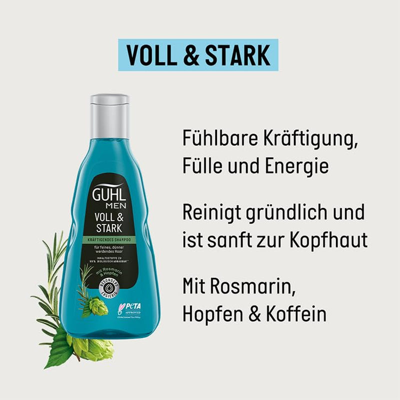 Guhl Men Full & Strong Shampoo – Haartyp: Dünnes, feines, normales Guhl Shower & Bath