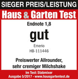 Emerio HB-111446 Standmixer, TESTSIEGER Preis/Leistung, Gummierter Rutschfester Griff, Edelstahl, Bpa-Frei, Schwarz, 250W Kitchen Naty Shop