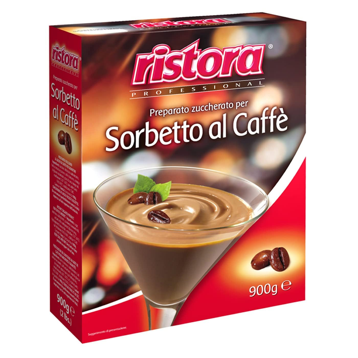 Ristora Professional Crema Sorbetto al Caffè Gesüßte Zubereitung für Kaffee-Sorbetcreme Glutenfrei 900 g