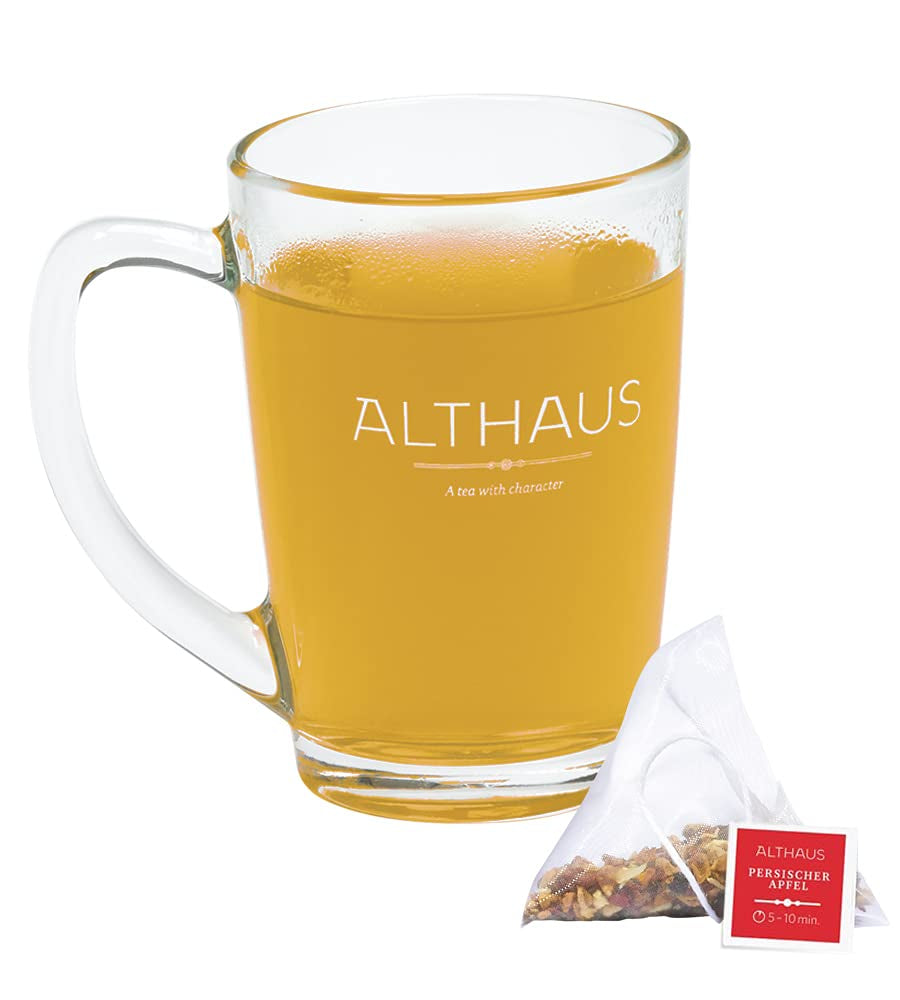 Althaus Tee PERSISCHER APFEL ⋅ Früchtetee im Pyramidenbeutel PYRA PACK ⋅ Früchtetee aromatisiert mit Apfelgeschmack ⋅ 15 X 2,75G