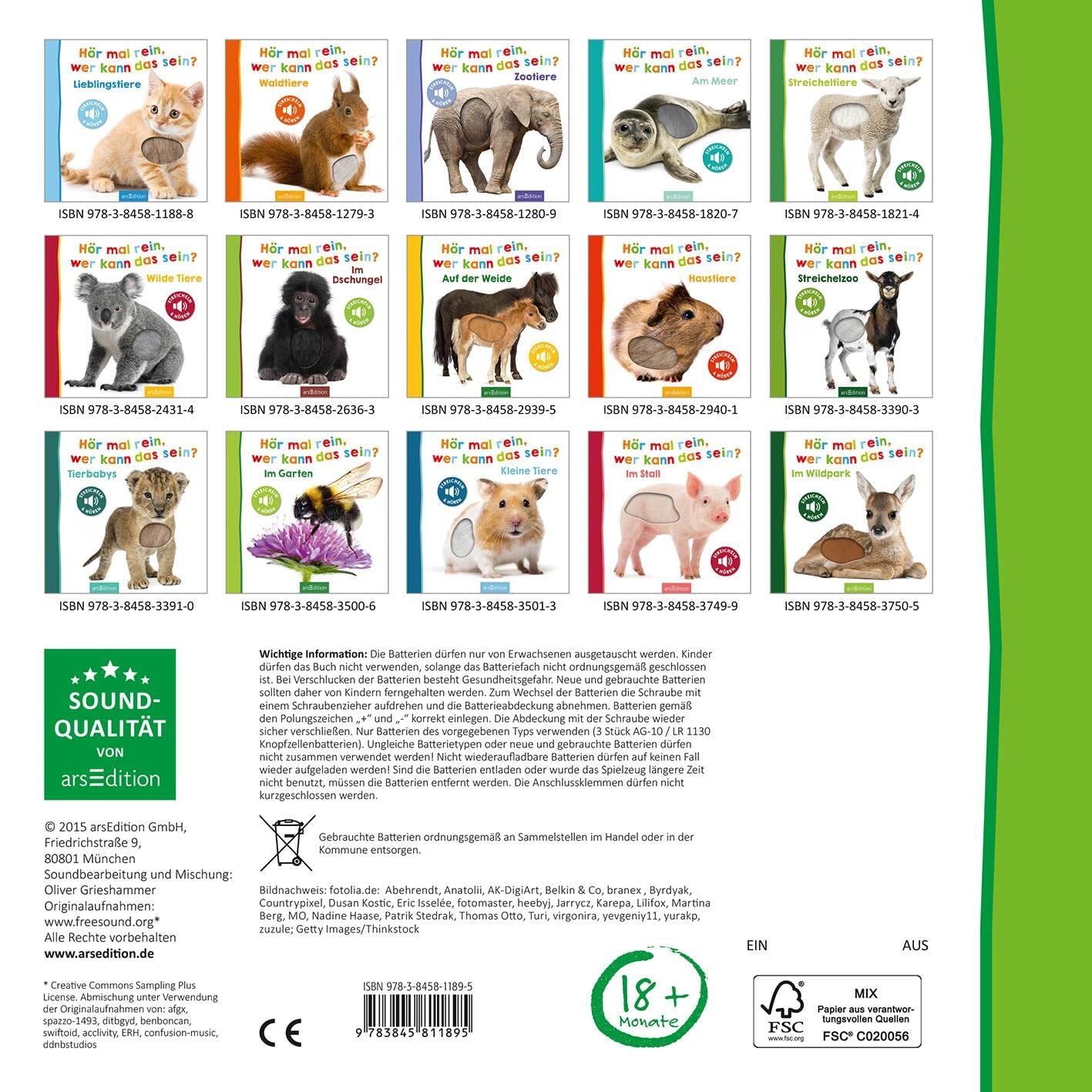Hören Sie, wer könnte es sein? - Nutztiere: streicheln und zuhören | Hochwertiges Bilderbuch aus Pappe mit 5 Geräuschen und taktilen Elementen für Kinder ab 18 Monaten. Babyspielzeug Naty Shop
