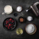 Tefal HT650E Power Mix Silence Handmixer | 600 Watt | Variabler Geschwindigkeitsregler | Turbo- und Auswurf-Funktion | Extremer Freizeitmotor | inkl. 2 Rührbesen und 2 Knethaken | Wheat Kitchen Naty Shop