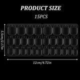 15 Blatt/450 Stück Nagelklebepads, 15 Größen, transparente Nagelklebepads, doppelseitiges Gelee-Gel, Nagelklebeaufkleber, zum Aufdrücken von Nägeln, Klebepads für DIY-Maniküre-Dekorationszubehör