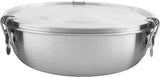 Tatonka Food Bowl – Lebensmittelbehälter/-schüssel aus Edelstahl – mit Deckel, Befestigungsklammern und Volumenskalierung – 0,5 l/0,75 l/1 l Volumen. Lebensmittelaufbewahrungsboxen Naty Shop