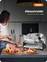 YASHE SL-518, Brotschneider, 2 abnehmbare Klingen, einstellbare Dicke 0 - 15 mm Reiben und Schneidemaschinen Naty Shop
